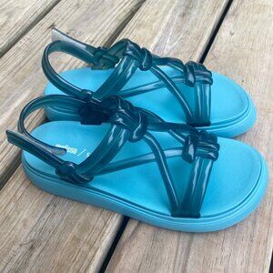 Melissa Aqua Turquoise Blue Salinas Jelly Sandals Size 7/ EU 38